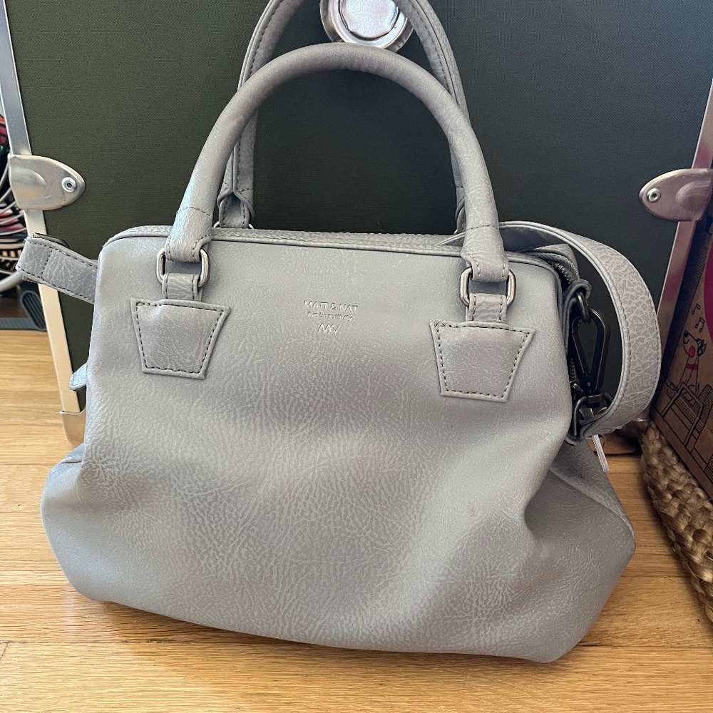 Matt & Nat Malone Doctor Handbag Satchel - Grey